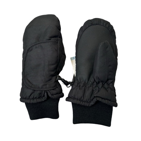 N'Ice Caps Boys Black Mittens with Thinsulate Insulation - Picture 1 of 2